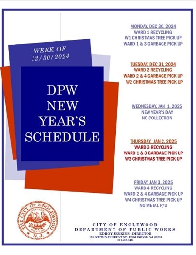DPW New Years' Schedule