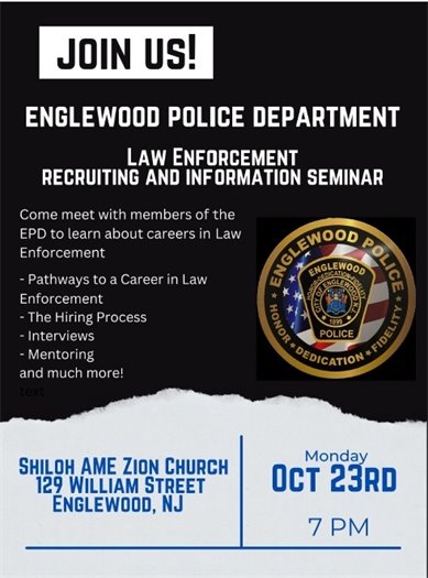 Englewood Police Department Law Enforcement Recruiting and Info Seminar