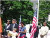 People standing with flags