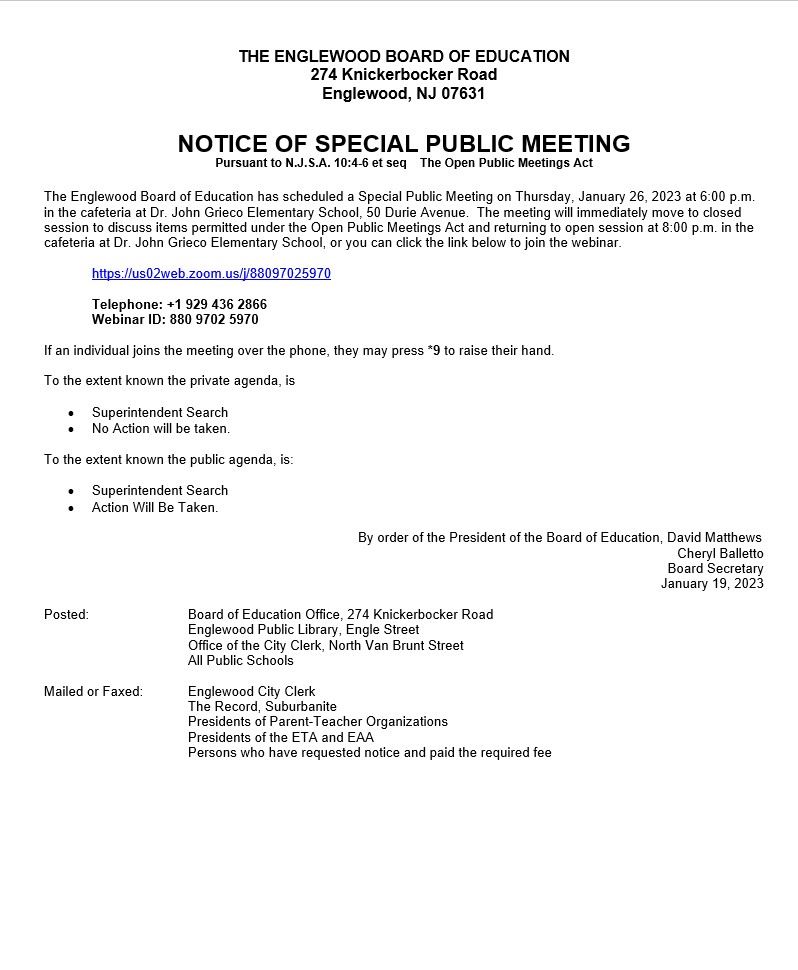 Notice of Special Public Meeting - January 26th (1)