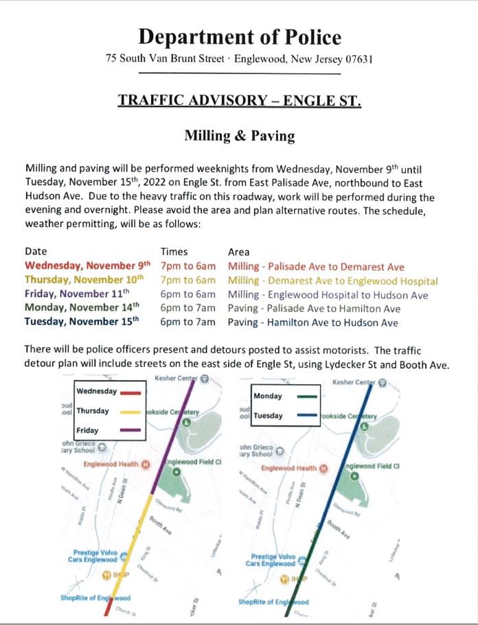 Traffic Advisory Engle Street