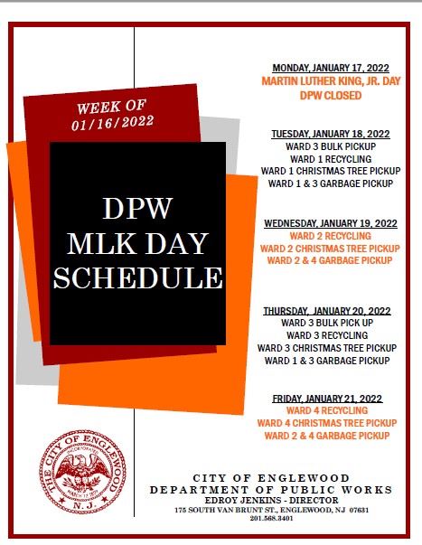 DPW MLK Day Schedule 2022