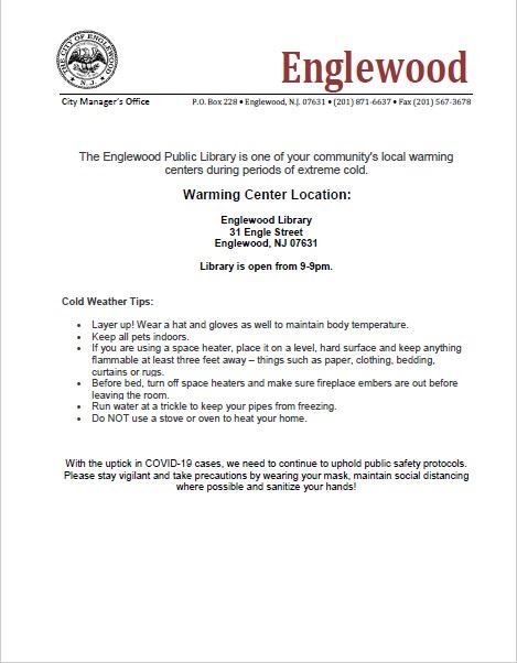 Warming Center Location - Englewood Public Library