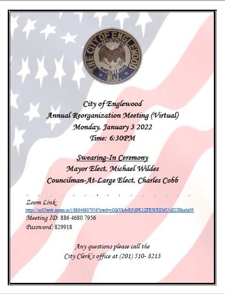 Annual Reorganization Meeting 2022