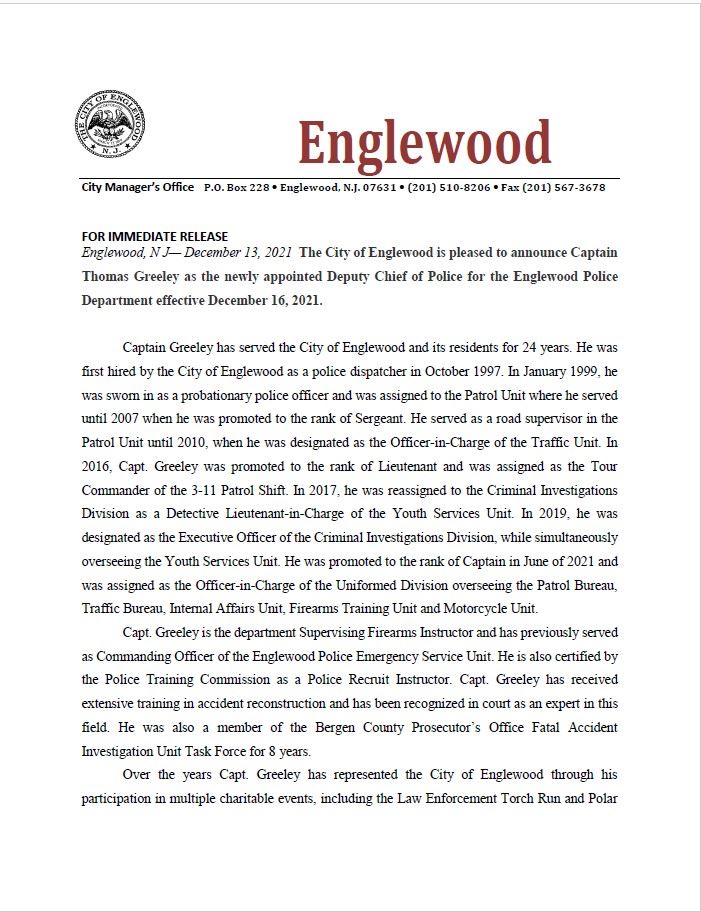 Deputy Chief Press Release Pg 1