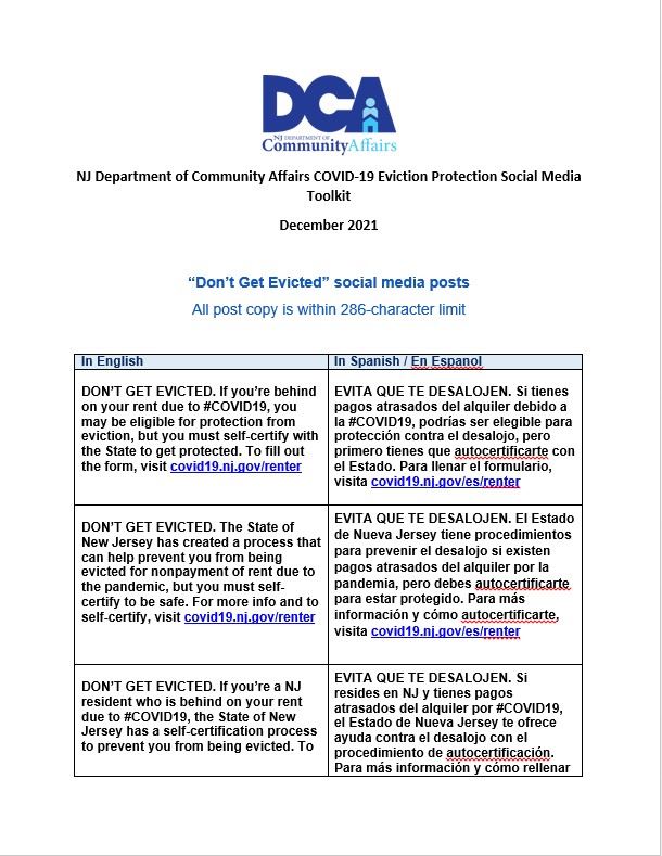 COVID-19 Eviction Protection Page 1