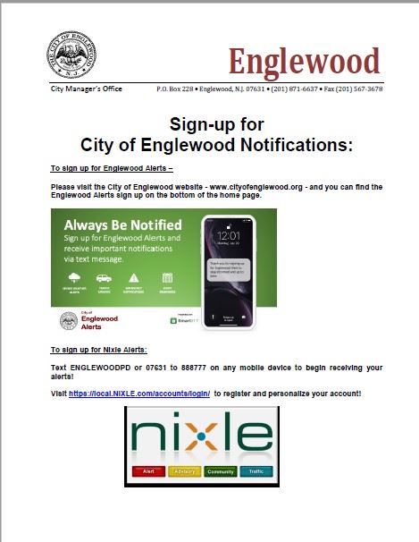 Sign Up for City of Englewood Notifications