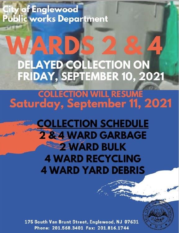 Wards 2 and 4 Delayed Collection on 9-10-21