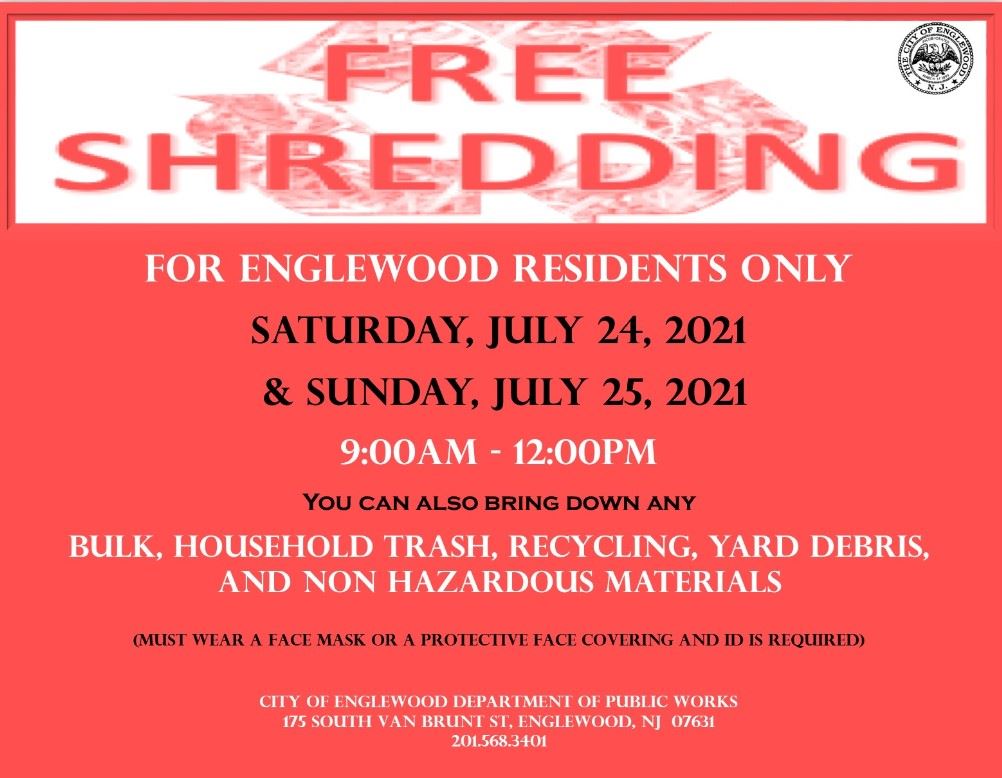 Free Shredding July 2021