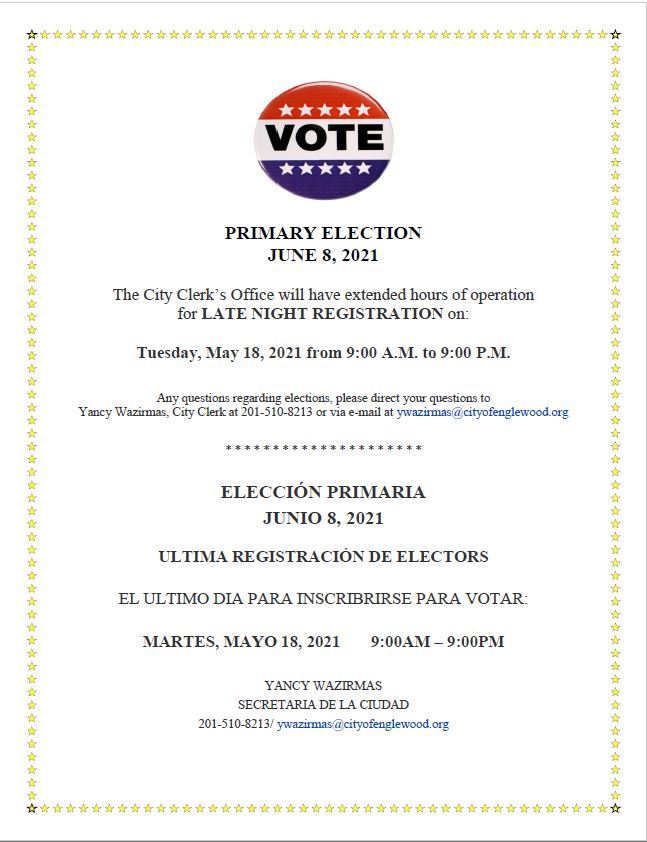 Late Night Voter Registration - May 18th