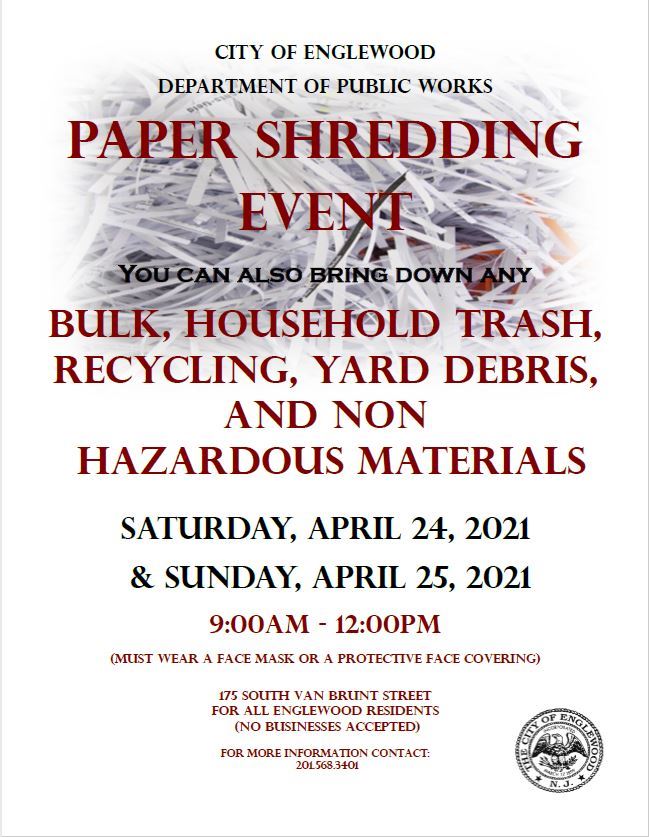 Paper Shredding Event April 2021