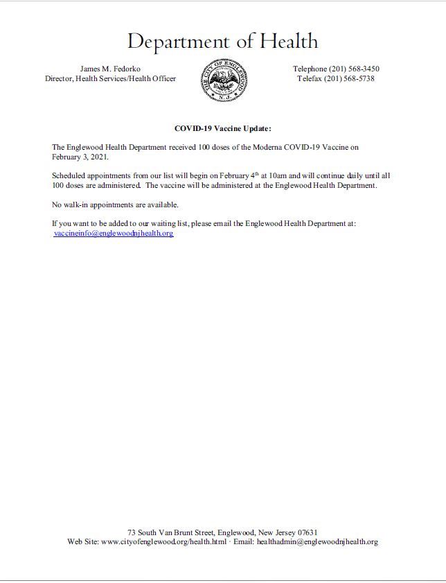 COVID-19 Vaccine Update