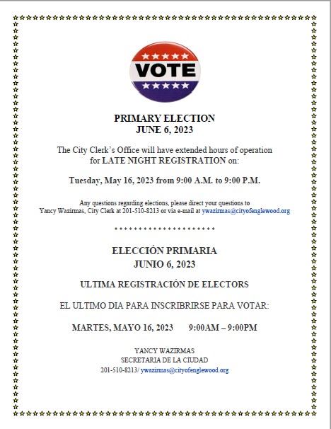 Late Night Voter Registration May 16th