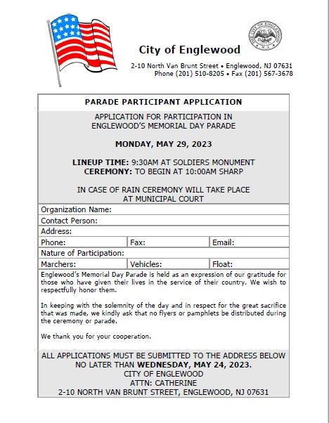 Parade Particpant Application