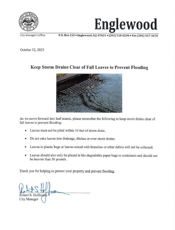 Keep Storm Drains Clean of Fall Leaves to Prevent Flooding
