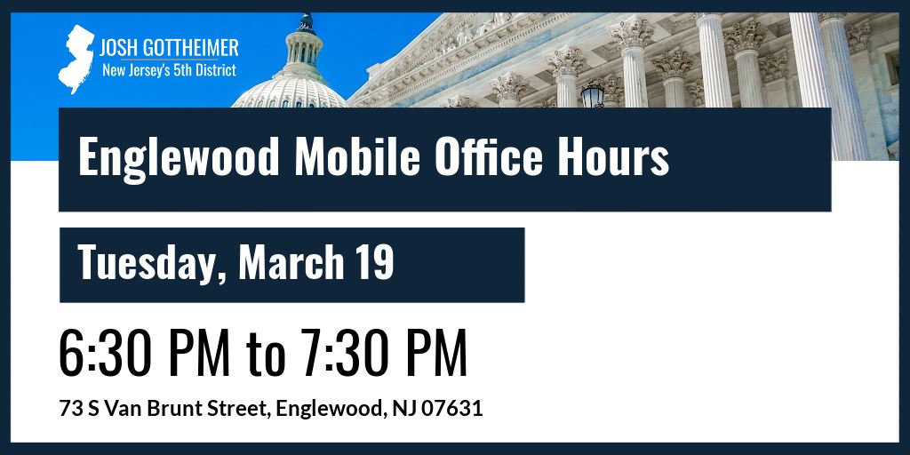 Josh Gottheimer Englewood Mobile Office Hours