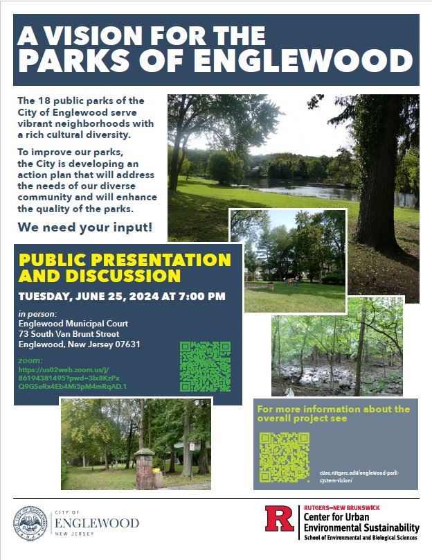 A Vision for the Parks of Englewood  Public Meeting and Discussion