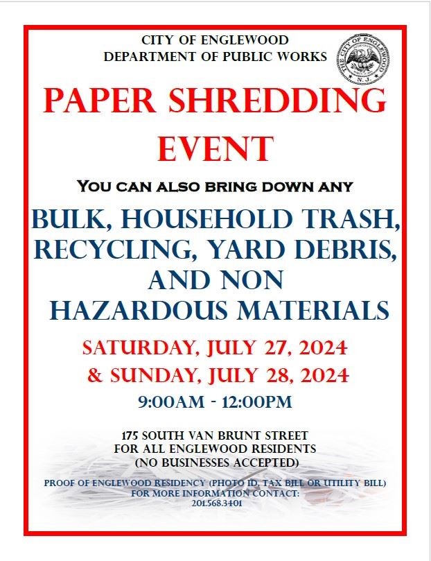 Paper Shredding Event July 2024