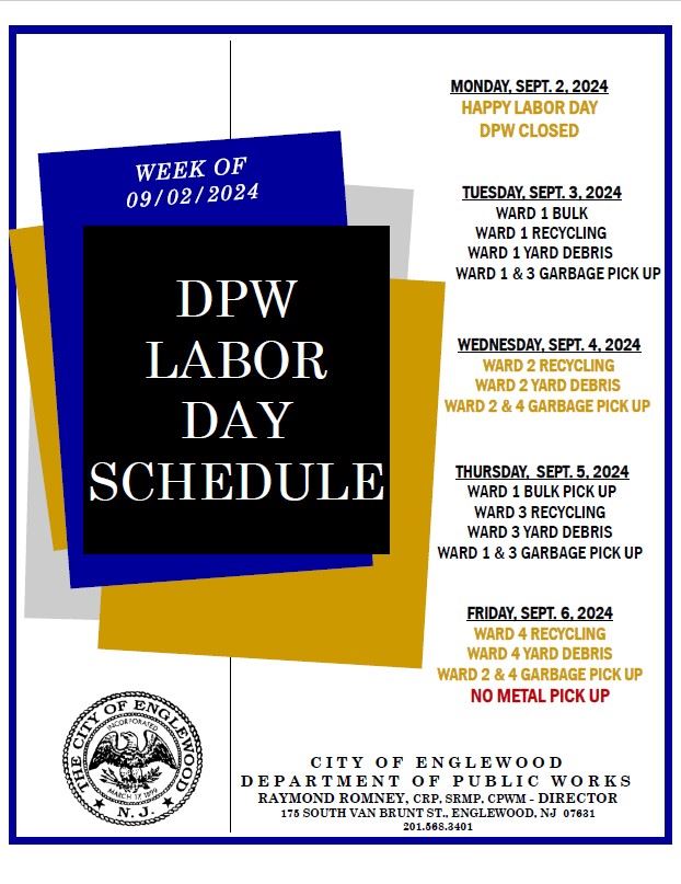 DPW Labor Day Schedule 2024