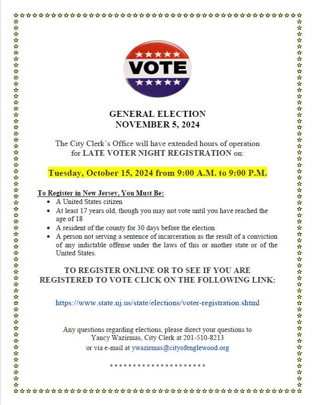 Late Night Voter Registration