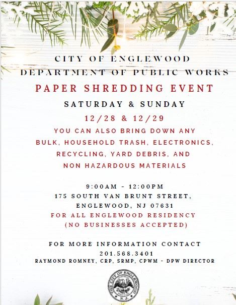 Paper Shredding Event - December 2024