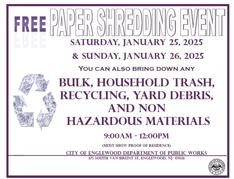 Paper Shredding Event - January 2025