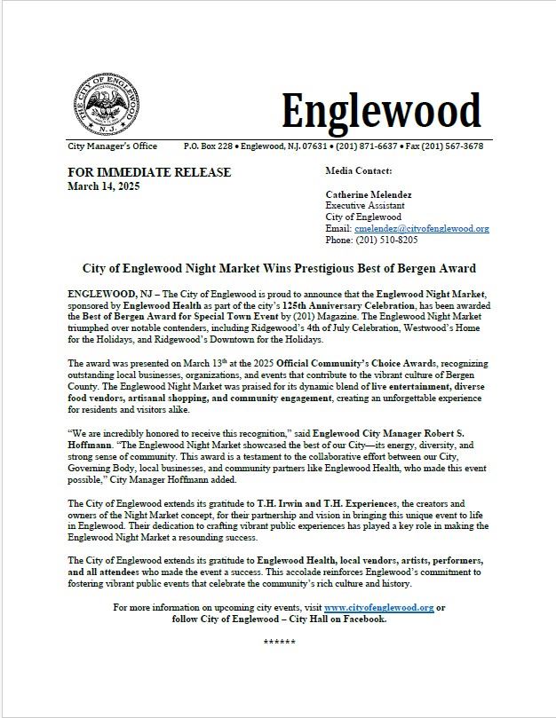 City of Englewood Night Market Wins