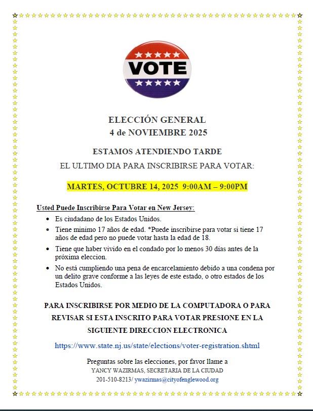 Late Voter Night Registration (S)